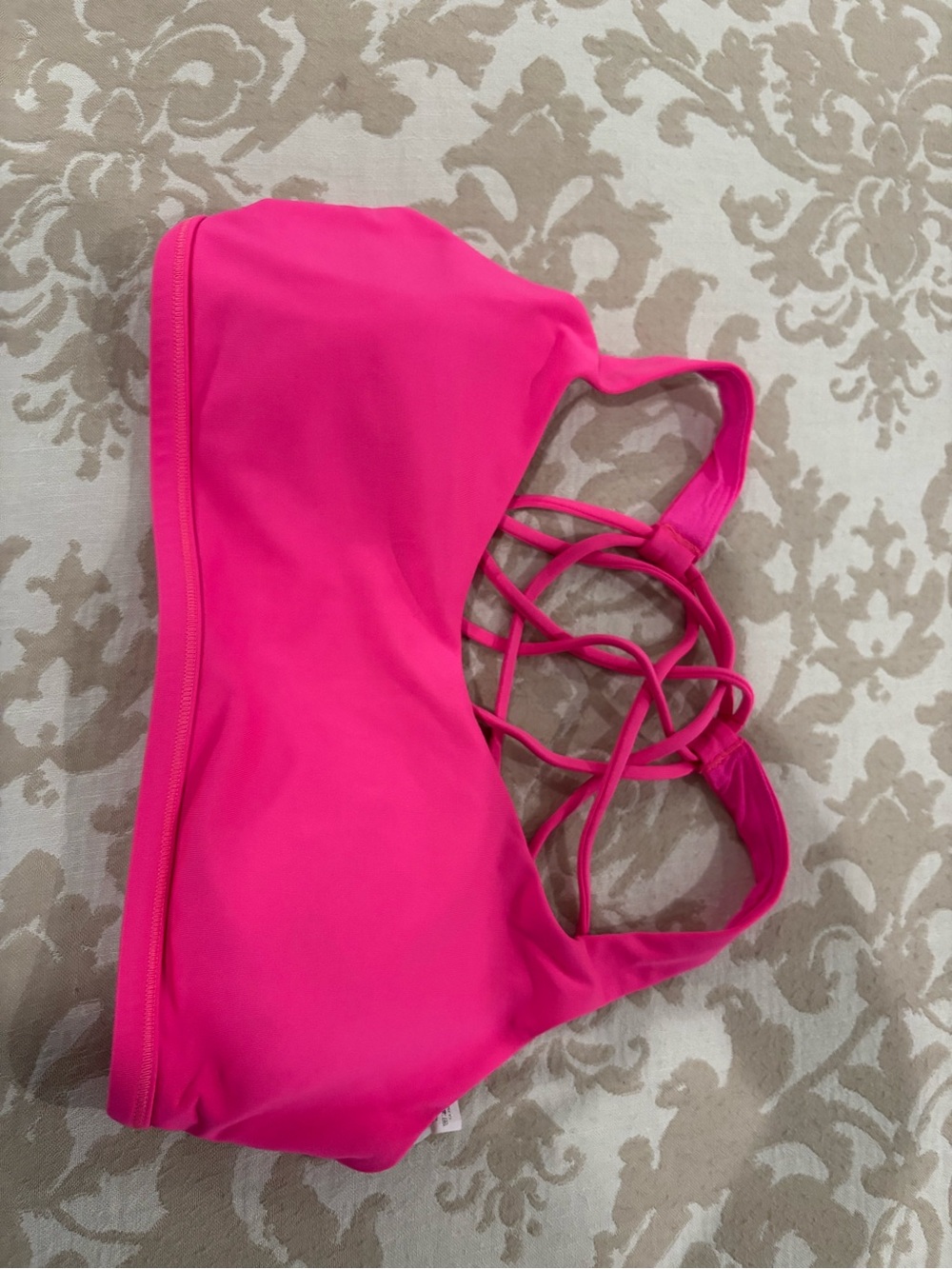 lululemon athletica Bright Pink Strappy Sports Bra